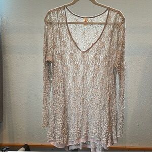 Sundance Sheer Lace Long Sleeve Top
